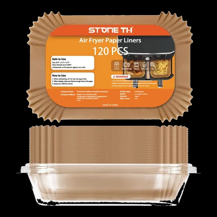 120 Stück Backpapier für Heißluftfritteuse Ninja Dual, Stone TH Airfryer mit Doppelkammer Pergamentpapier Liner Kompatibel mit Ninja AF300EU AF400EU SL400EU AF500EU, Andere Heißluftfritteuse
