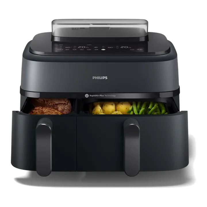 Philips Steam Airfryer 5000 Heißluftfritteuse, Schwarz, 9 L