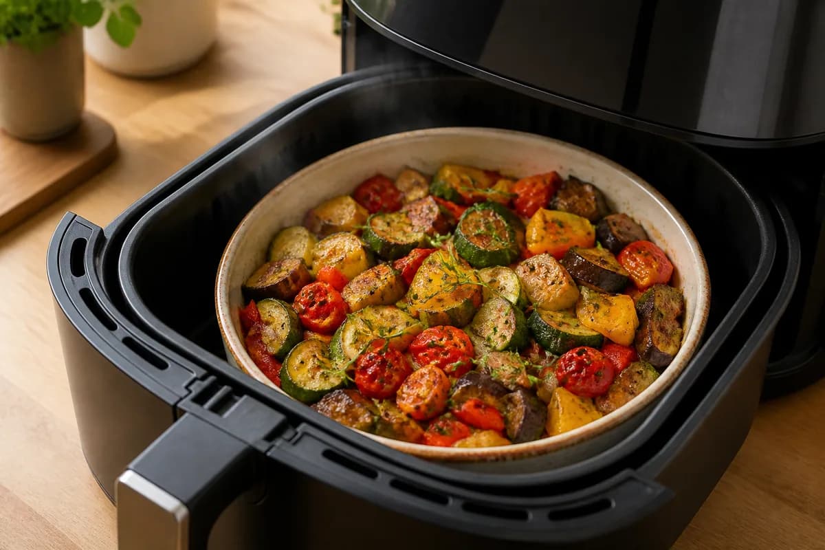 Schnelles Airfryer-Ratatouille